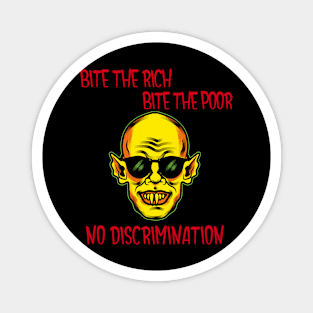 Bite The Rich, Bite The Poor Funny Halloween Design Magnet